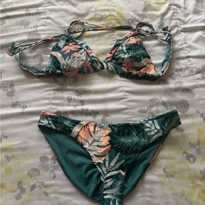 Tropical Print Bikini Set